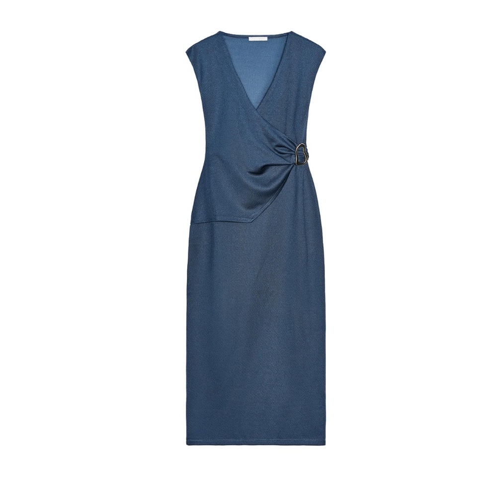 Zara Twill Wrap Dress - Picture 3 of 10
